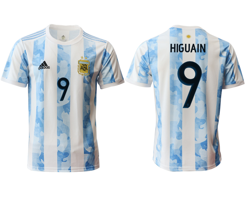 Men 2020-2021 Season National team Argentina home aaa version white #9 Soccer Jersey->argentina jersey->Soccer Country Jersey